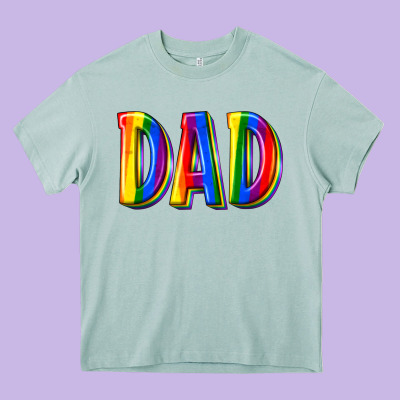 Pride Dad Heavy Core Tee Designed By Texasbilliewilder