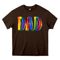 Chocolate Brown pride dad Heavy Core Tee - texasbilliewilder