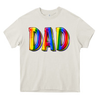 Cream pride dad Heavy Core Tee - texasbilliewilder