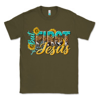 Army Green but first jesus Classic Tee - NancyCooperArtShop