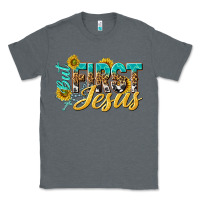 Charcoal Heather but first jesus Classic Tee - NancyCooperArtShop