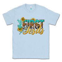 Dusty Blue but first jesus Classic Tee - NancyCooperArtShop