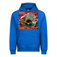 Cobalt christmas heifer cow  gnomies Urban Hoodie - CowGirlArtShop