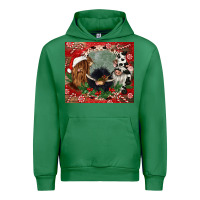 Emerald christmas heifer cow  gnomies Urban Hoodie - CowGirlArtShop