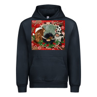 Navy christmas heifer cow  gnomies Urban Hoodie - CowGirlArtShop