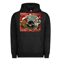 Pigment Black christmas heifer cow  gnomies Urban Hoodie - CowGirlArtShop