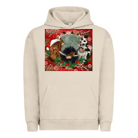 Pigment French Oak christmas heifer cow  gnomies Urban Hoodie - CowGirlArtShop