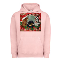 Pigment Salmon christmas heifer cow  gnomies Urban Hoodie - CowGirlArtShop