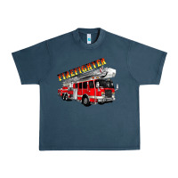 Midnight Navy firefighter fire truck Urban Heavy Tee - Artiststas