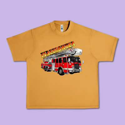 Firefighter Fire Truck Urban Heavy Tee Designed By Artiststas