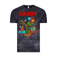 Cloud Black daddy of the birthday boy t rex Vintage Tee - Artiststas