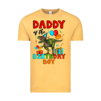 Vintage Mustard daddy of the birthday boy t rex Vintage Tee - Artiststas