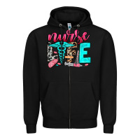 Black nurse life Zipper Hoodie - NancyCooperArtShop