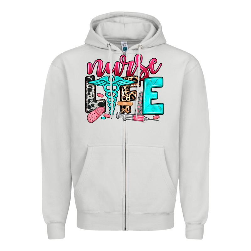 Nurse Life Zipper Hoodie by NancyCooperArtShop | Teevron