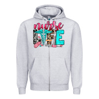Heather Grey nurse life Zipper Hoodie - NancyCooperArtShop