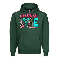 Sports Green nurse life Zipper Hoodie - NancyCooperArtShop