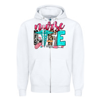 White nurse life Zipper Hoodie - NancyCooperArtShop