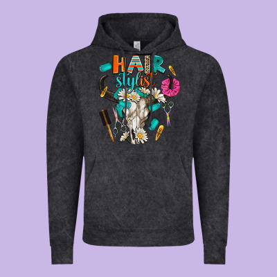 Bullskull Hairstlist Vintage Hoodie Designed By Adodesignshop