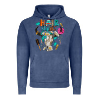 Vintage Denim bullskull hairstlist Vintage Hoodie - AdoDesignShop