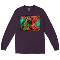Plum country boots Christmas Long Sleeve Tee - Jasminsmagicworld