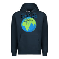 Navy God So Loves Premium Hoodie - Bettercallsaul