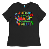 Black autism is not a disability its a different ability Ladies Tee - Zillion Design Studio