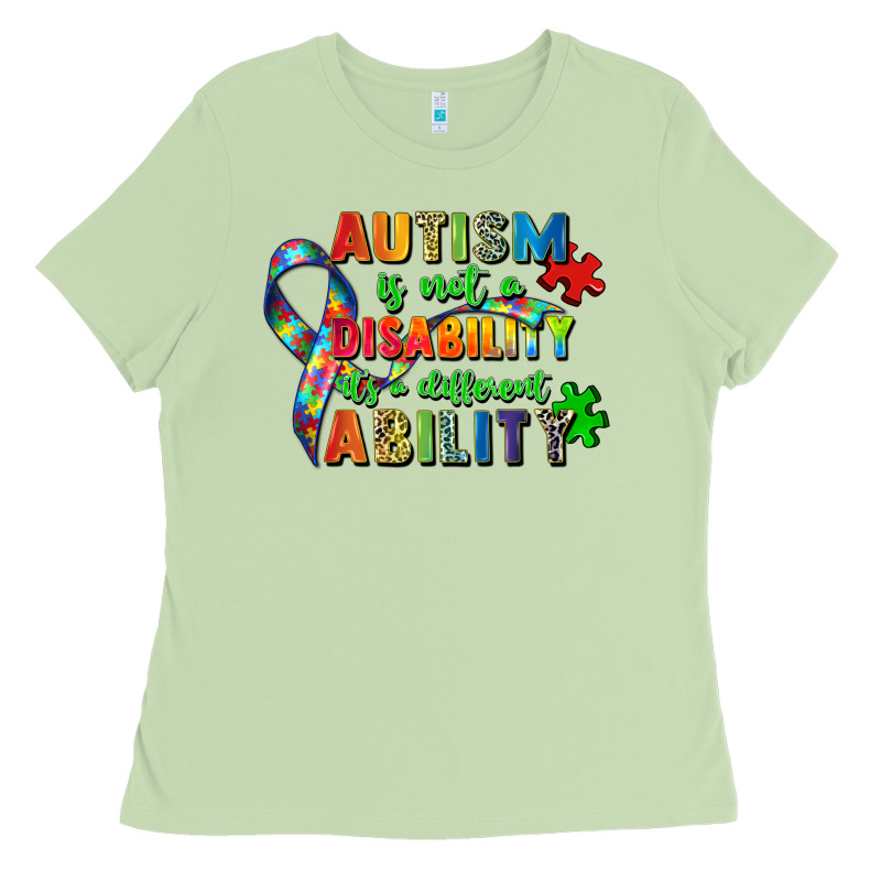 Autism Is Not A Disability Its A Different Ability Ladies Tee by Zillion Design Studio | Teevron