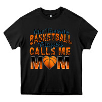 Black my favorite basketball player calls me mom Heavy Core Tee - Zillion Design Studio