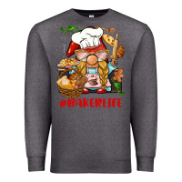 Charcoal Heather baker life gnome Premium Sweatshirt - BarkalooDesign