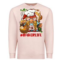 Pale Pink baker life gnome Premium Sweatshirt - BarkalooDesign