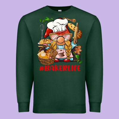Baker Life Gnome Premium Sweatshirt Designed By Barkaloodesign