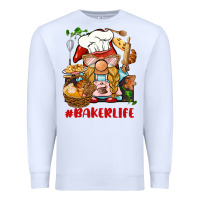 White baker life gnome Premium Sweatshirt - BarkalooDesign
