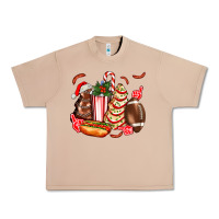Burro Christmas tree cake American football  ball and hot dogs ado Urban Heavy Tee - AdoDesignShop