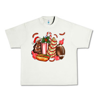 Pistachio Christmas tree cake American football  ball and hot dogs ado Urban Heavy Tee - AdoDesignShop