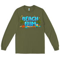 Army Green beach bum Long Sleeve Tee - JahusDesignShop
