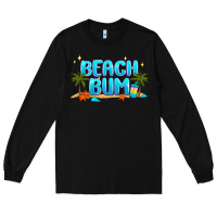 Black beach bum Long Sleeve Tee - JahusDesignShop