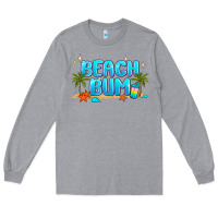 Heather Grey beach bum Long Sleeve Tee - JahusDesignShop