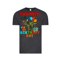 Vintage Black grandpa of the birthday boy t rex Vintage Tee - Artiststas