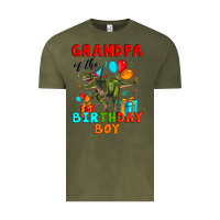 Vintage Olive grandpa of the birthday boy t rex Vintage Tee - Artiststas