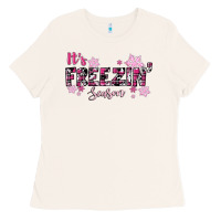 Bone It's Freezin Season Pink Christmas Ladies Tee - RanaPortraitStore