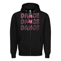 Black dance dance dance with lightning bolt Zipper Hoodie - MaliasSmallBusiness