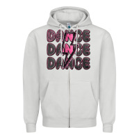 Dove Grey dance dance dance with lightning bolt Zipper Hoodie - MaliasSmallBusiness