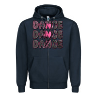Navy dance dance dance with lightning bolt Zipper Hoodie - MaliasSmallBusiness