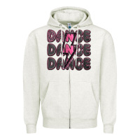 Oatmeal Heather dance dance dance with lightning bolt Zipper Hoodie - MaliasSmallBusiness