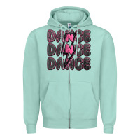 Seafoam dance dance dance with lightning bolt Zipper Hoodie - MaliasSmallBusiness