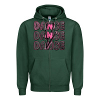 Sports Green dance dance dance with lightning bolt Zipper Hoodie - MaliasSmallBusiness