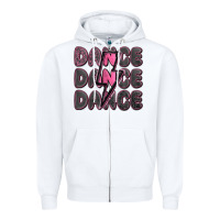 White dance dance dance with lightning bolt Zipper Hoodie - MaliasSmallBusiness