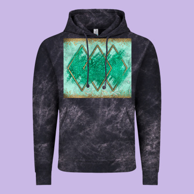 Green Glitter Vintage Hoodie Designed By Jahusdesignshop