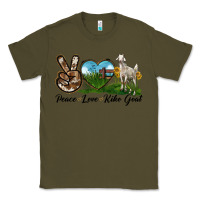 Army Green Peace Love Kiko Goat Classic Tee - LillyAllenDesigns
