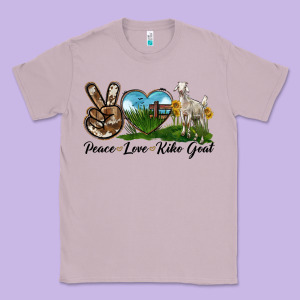Peace Love Kiko Goat Classic Tee Designed By Lillyallendesigns